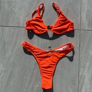 Vibrant Orange Bikini Set